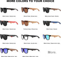Black Polarized Sunglasses for Men Square Vintage Retro Sunglasses 80S with Dark Tint for Driving Fishing Beach