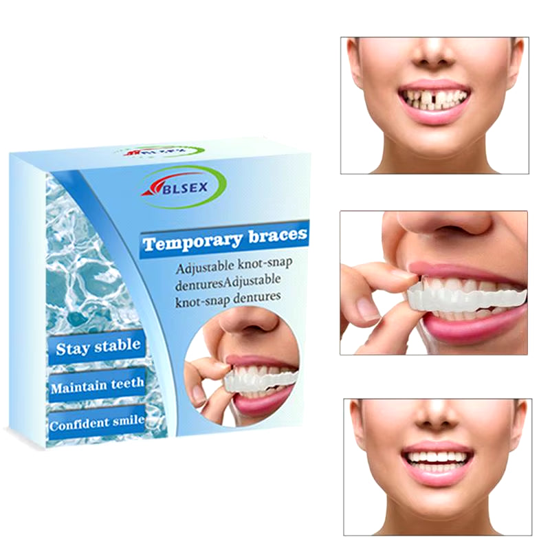 Reusable Veneers Teeth Snap on Beautiful Smile Teeth with Comfortable Fit Temporary Teeth for Missing Chipped Stained Teeth