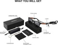 Retro Polarized Sunglasses for Men UV Protection, Black Mens Shades Sunglasses Designer with Wood