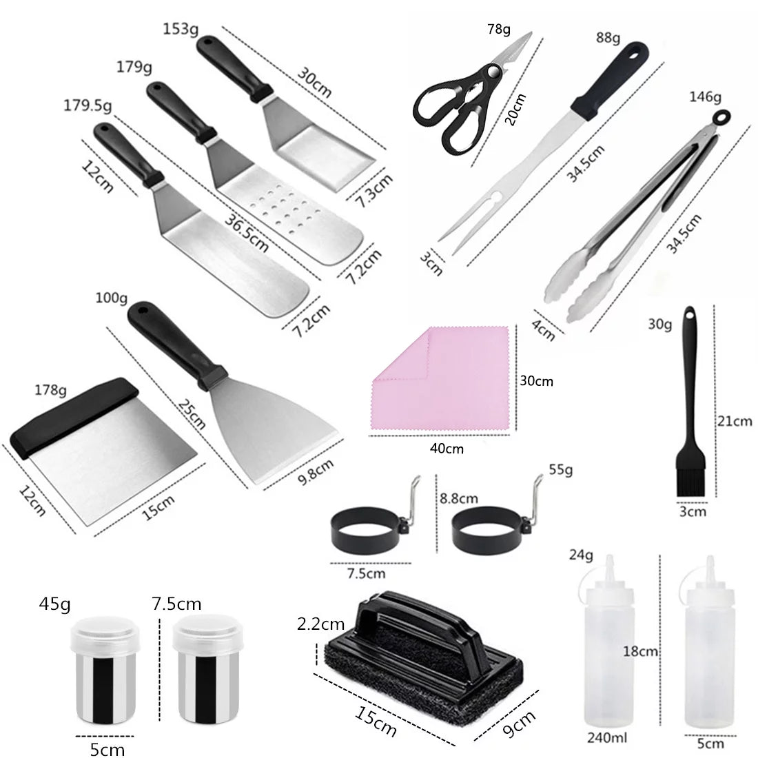 30 Pcs Griddle Accessories Kit BBQ Set Grilling Tool Kit for Blackstone Griddle Accessories
