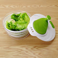 4Qt Salad Spinner Vegetable Dryer, Green Glaze Colour, Height: 7.68In,Weight:1.17Lb