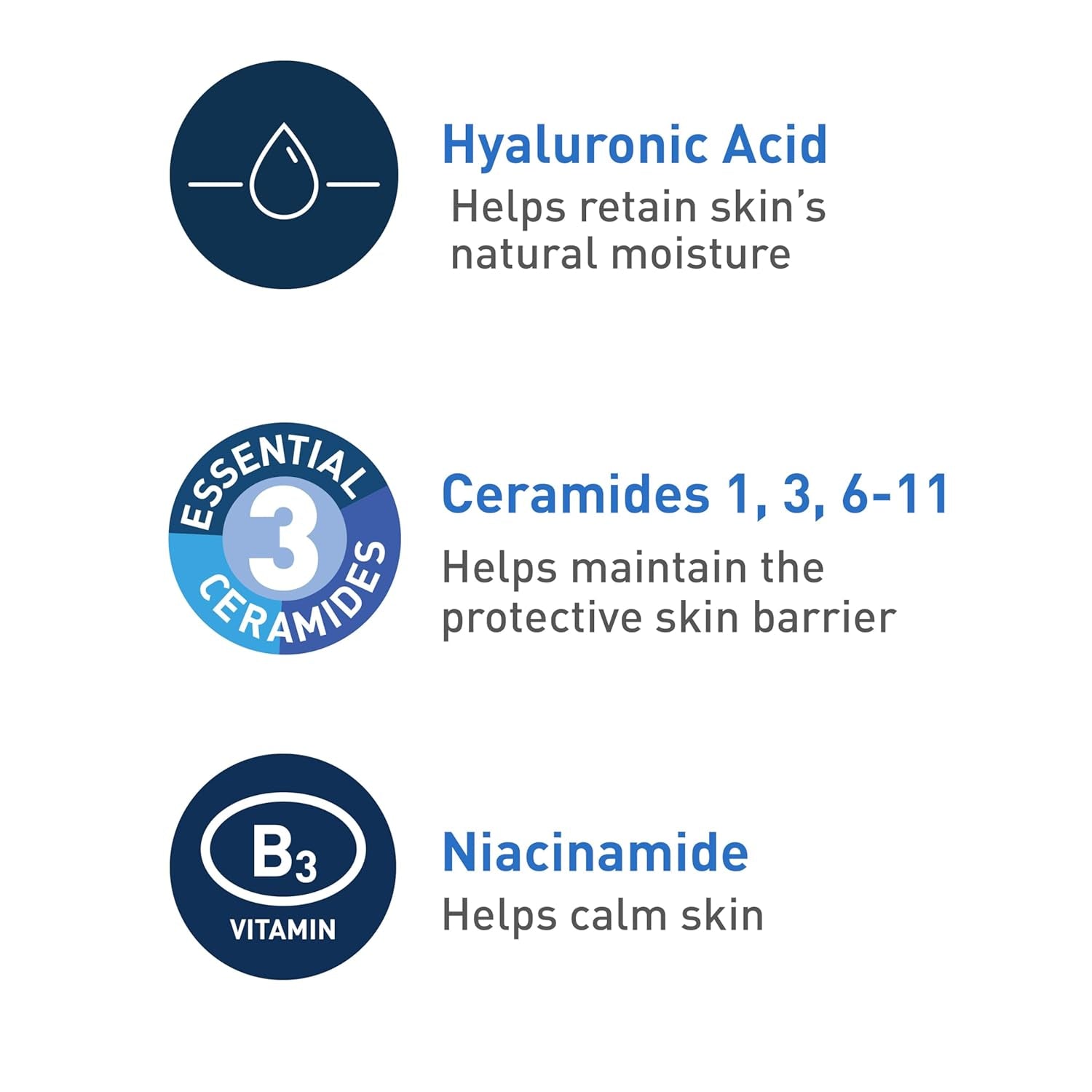 Foaming Facial Cleanser, Daily Face Wash for Oily Skin with Hyaluronic Acid, Ceramides, and Niacinamide, Fragrance Free, 16 Fluid Ounce