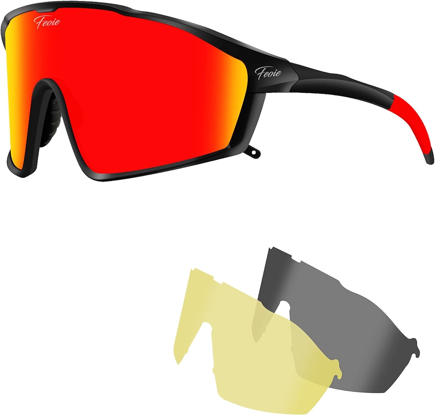 Cycling Glasses Polarized Sports Sunglasses Women Men MTB Mountain Bike Riding Bicycle Black/Red