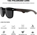 Black Polarized Sunglasses for Men Square Vintage Retro Sunglasses 80S with Dark Tint for Driving Fishing Beach