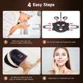 Red Light Therapy for Face, 4 Modes Led Face Mask Light Therapy with Remote, Portable Light Therapy Mask for Skin Care at Home, Travel