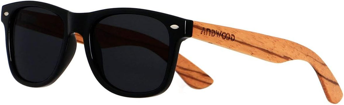 Wood Sunglasses Polarized for Men Women Uv Protection Wooden Bamboo Frame Mirrored Sun Glasses