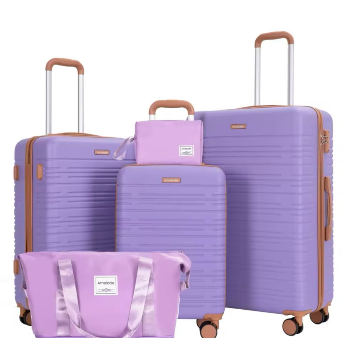 5-Piece ABS Luggage Set with Spinner Wheels & TSA Lock​