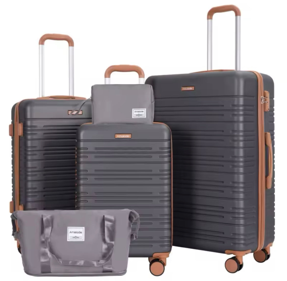 5-Piece ABS Luggage Set with Spinner Wheels & TSA Lock​