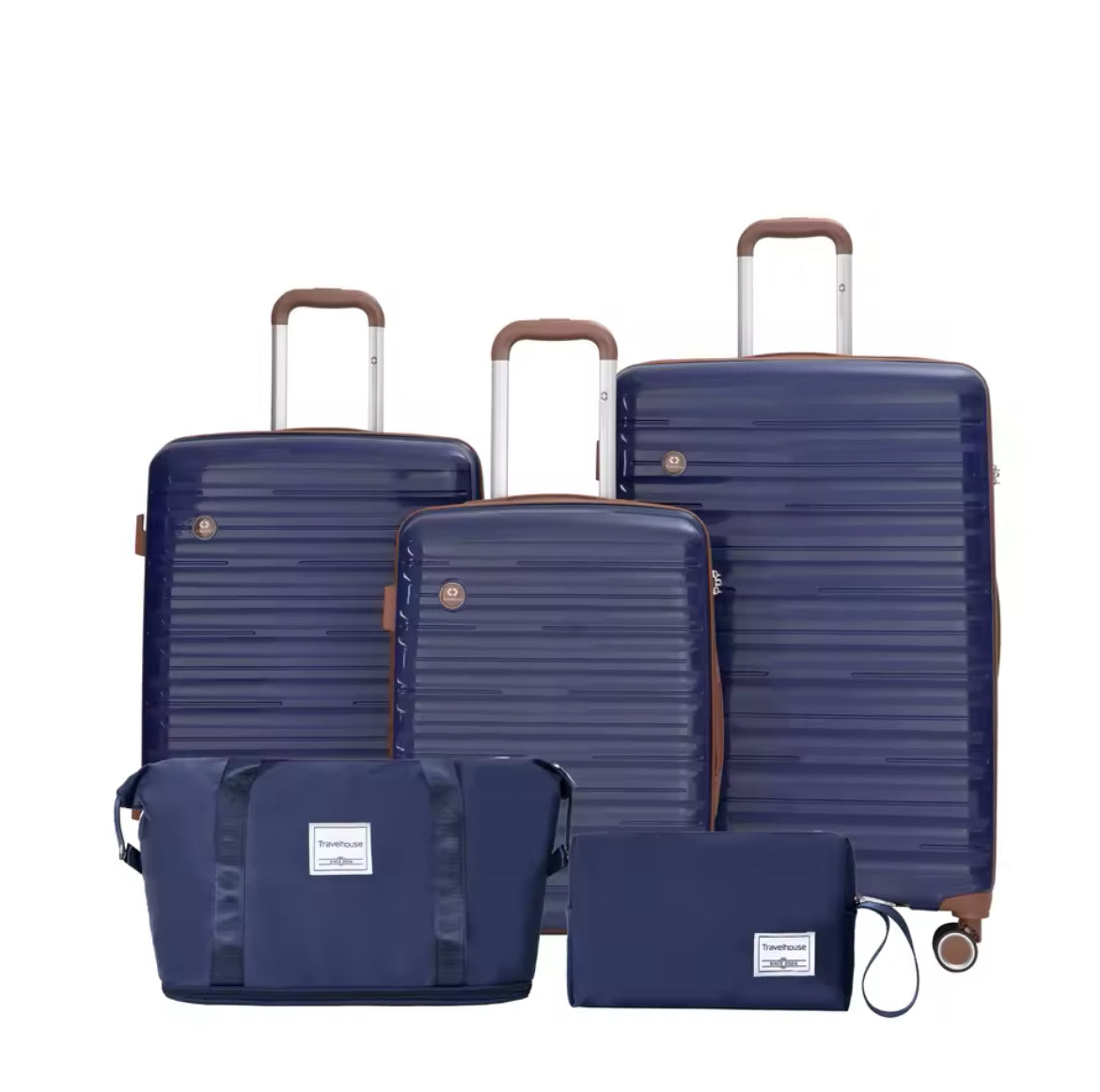 5-Piece ABS Luggage Set with Spinner Wheels & TSA Lock​