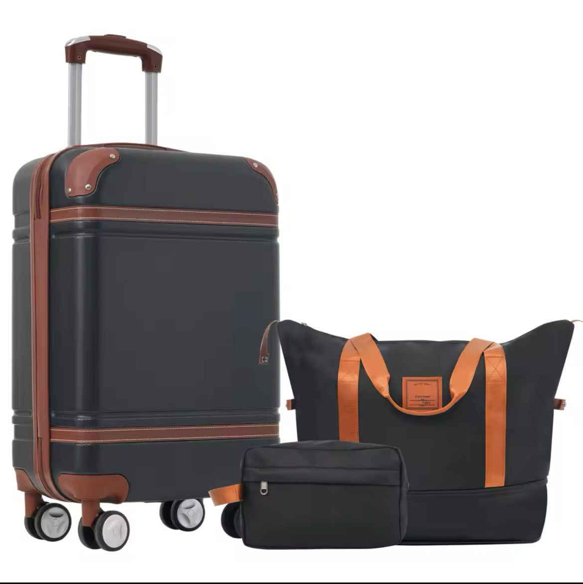 Vintage 3-Piece Hardshell Luggage Set with TSA Lock​