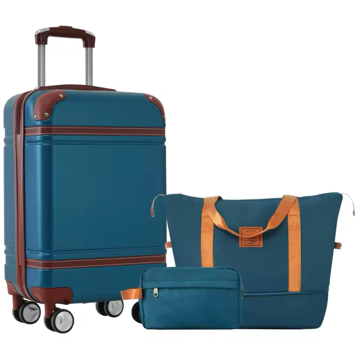 Vintage 3-Piece Hardshell Luggage Set with TSA Lock​