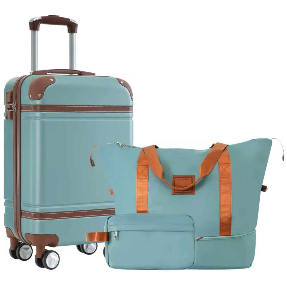 Vintage 3-Piece Hardshell Luggage Set with TSA Lock​