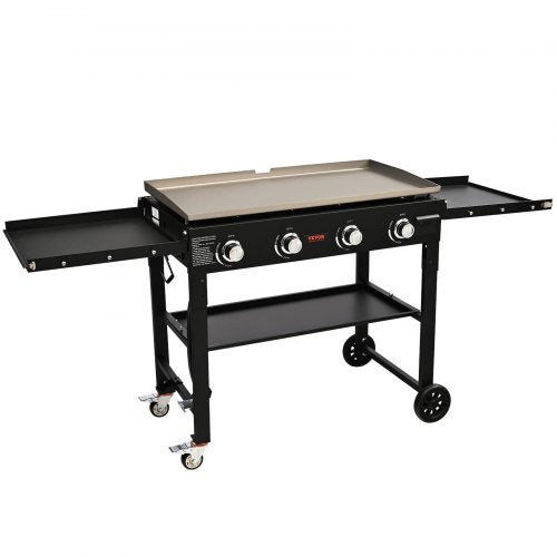VEVOR 36" 4-Burner Outdoor Gas Griddle with Cart