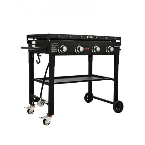 VEVOR 36" 4-Burner Outdoor Gas Griddle with Cart