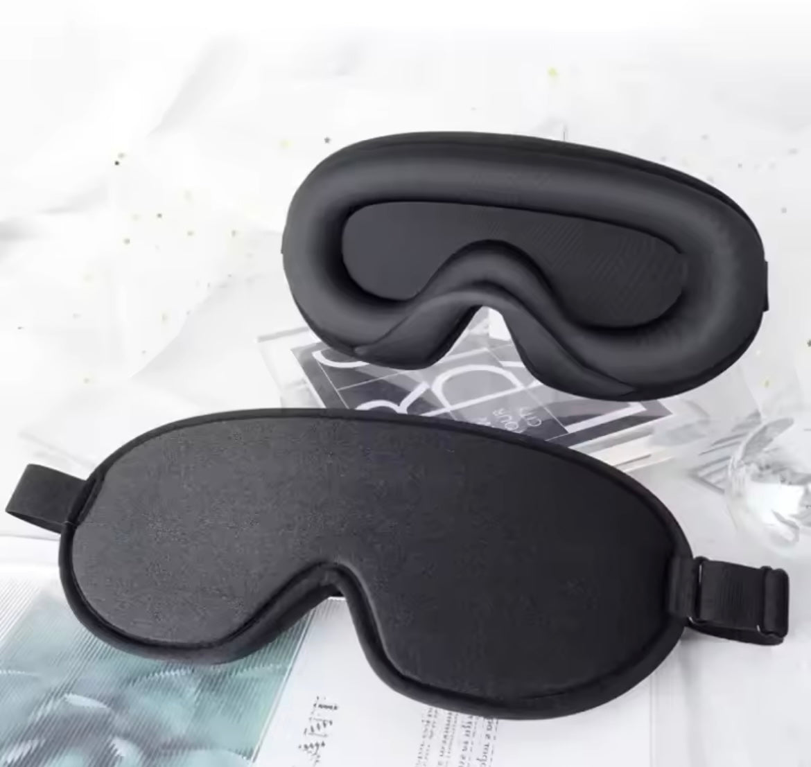 Memory Foam Sleep Mask for Travel | 3D Blackout Eye Mask