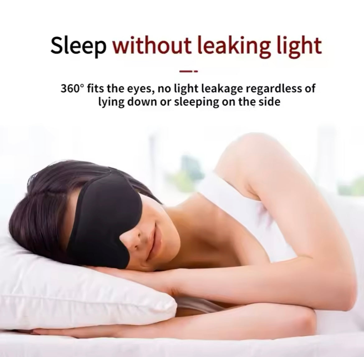 Memory Foam Sleep Mask for Travel | 3D Blackout Eye Mask