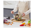 Glass Salad Spinner 4.75Qt – One-Handed BPA-Free Dryer​