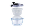 Glass Salad Spinner 4.75Qt – One-Handed BPA-Free Dryer​