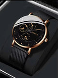 Men's Geneva Casual Watch – Minimalist Steel Mesh Timepiece​