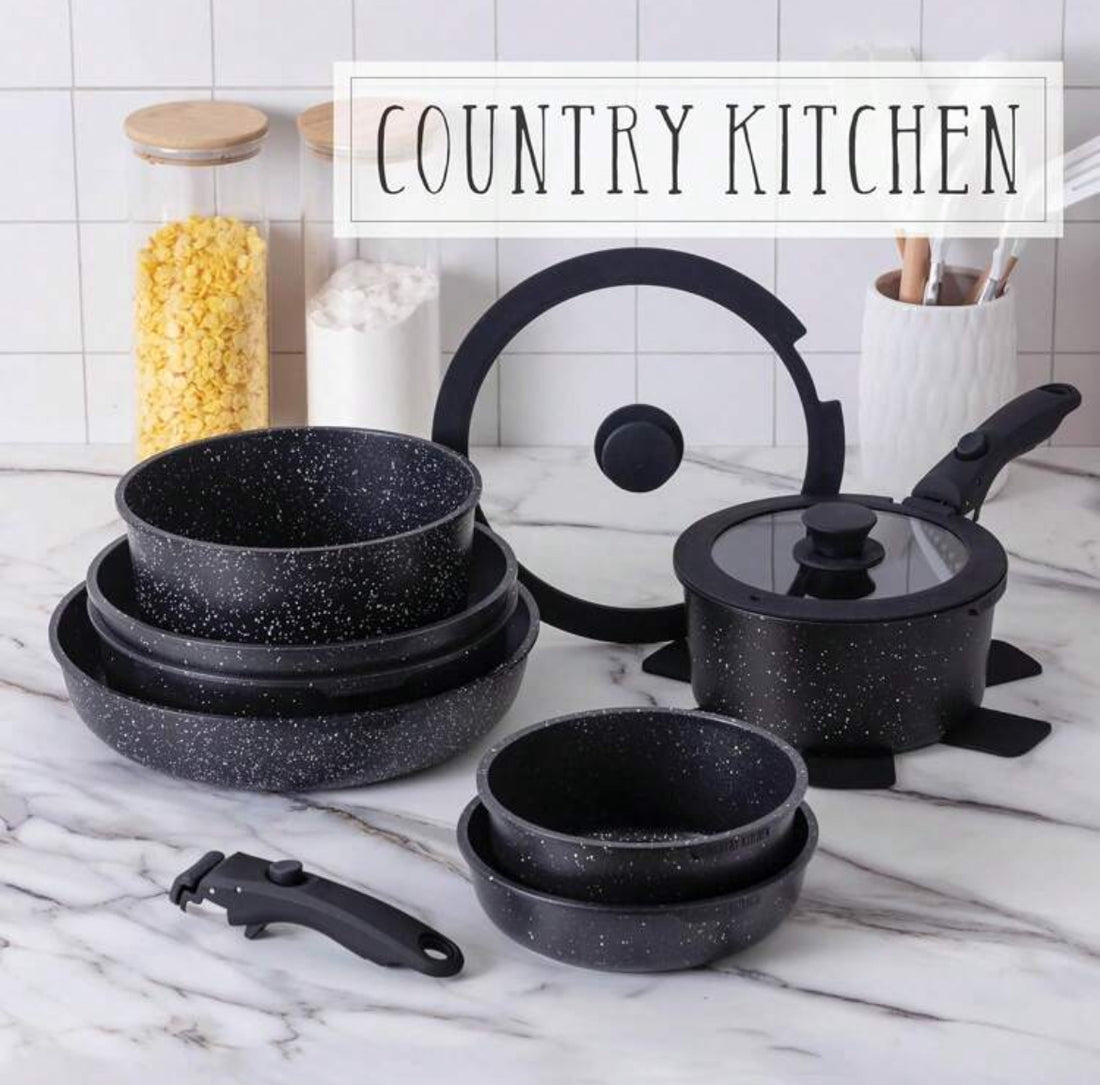 15-Piece Stackable Nonstick Cookware Set 