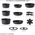 15-Piece Stackable Nonstick Cookware Set 