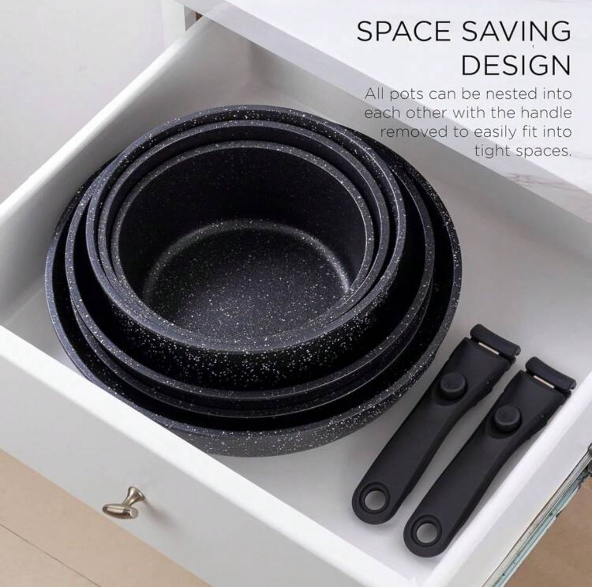 15-Piece Stackable Nonstick Cookware Set 