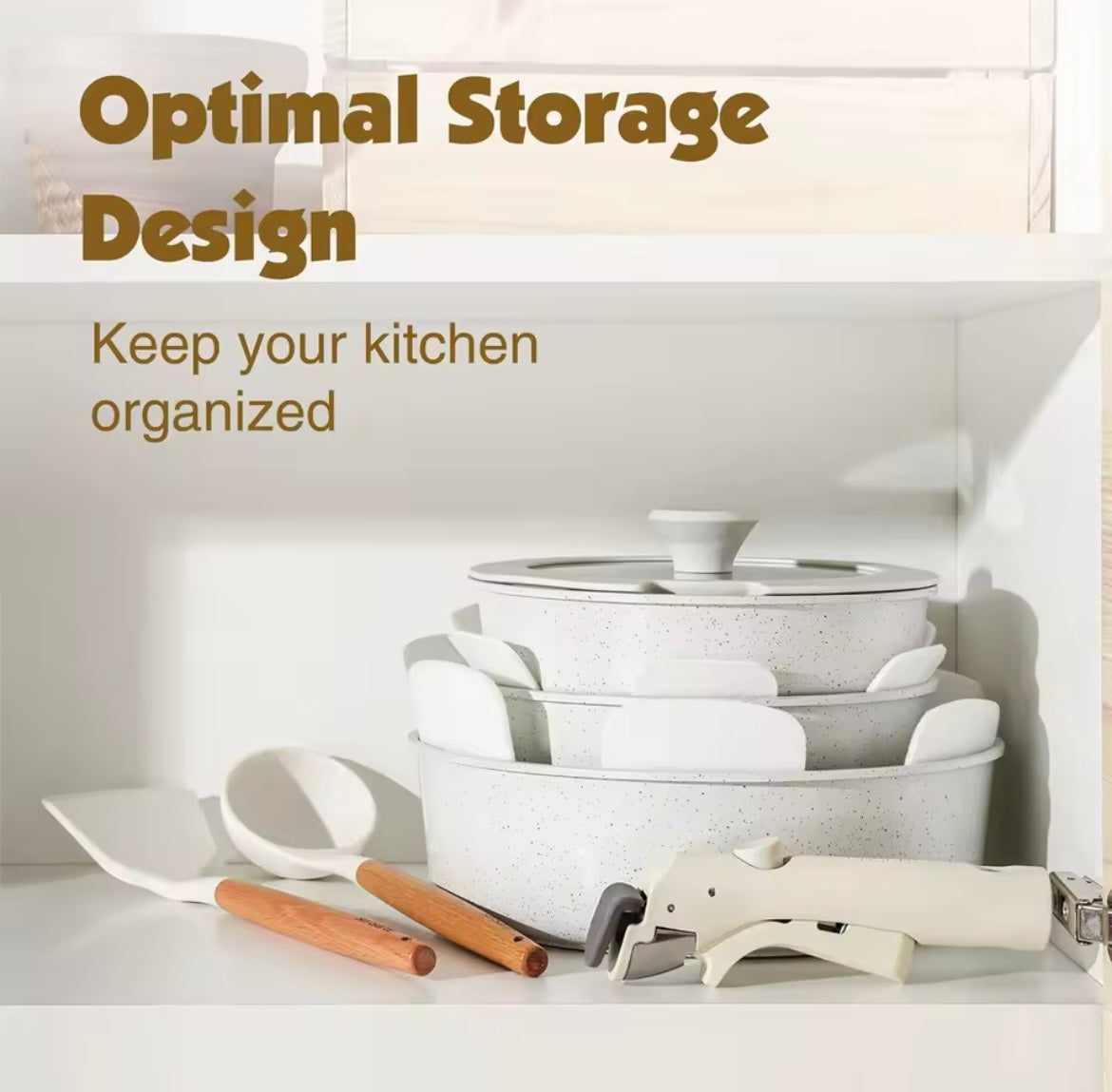 17 Piece Sensarte Pots and Pans Set 