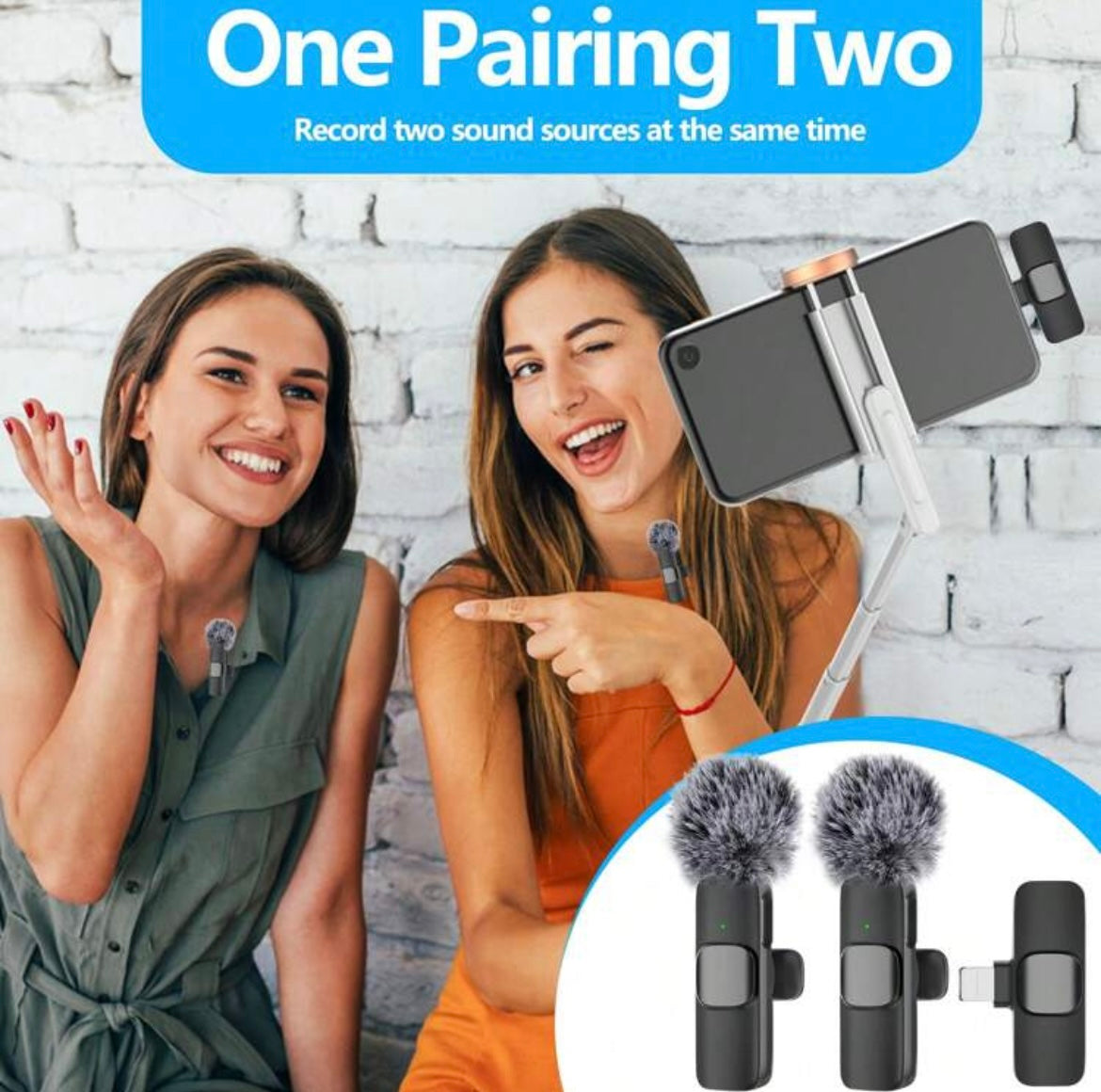 Mini Wireless Microphone for iPhone & Android