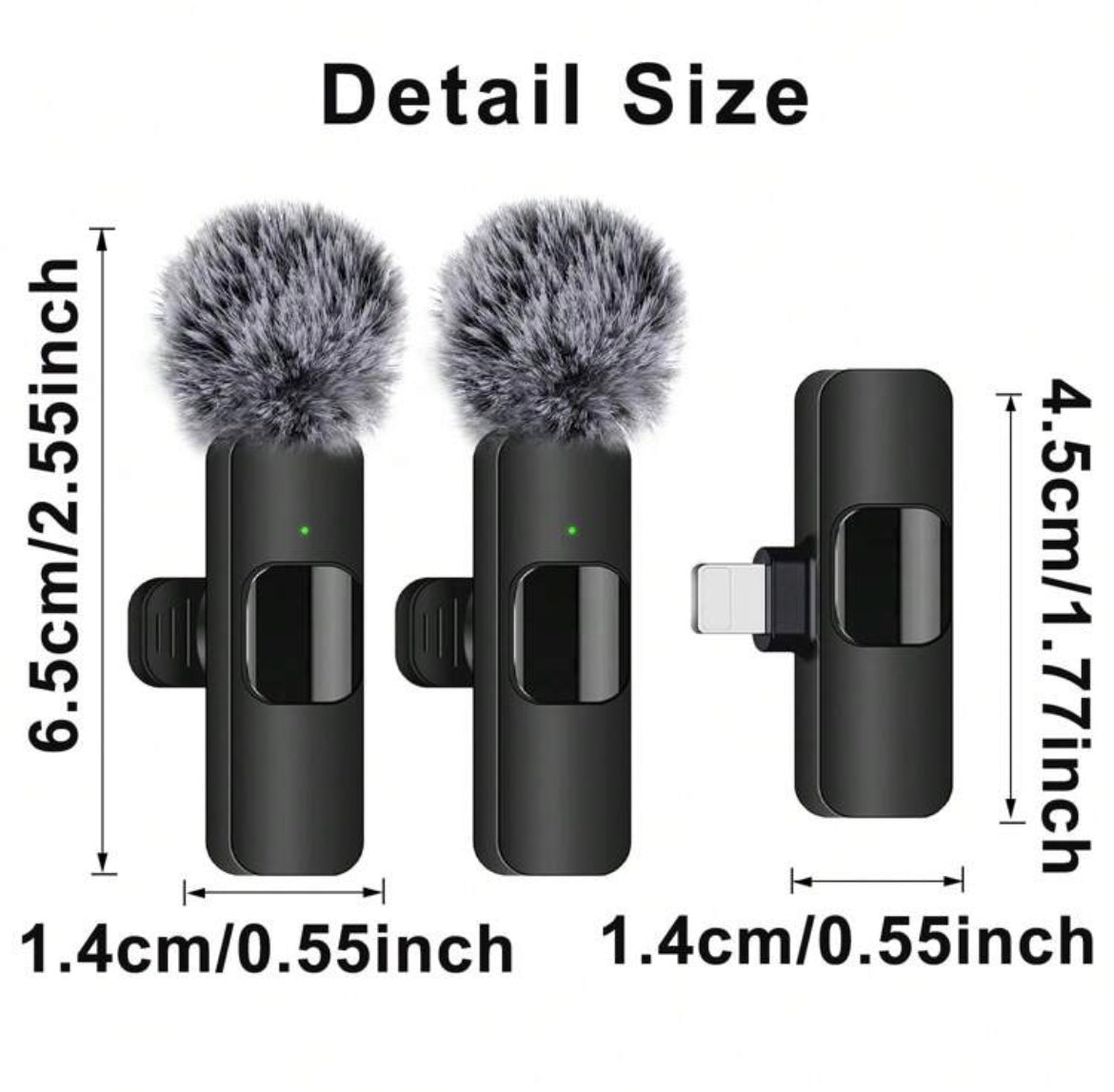 Mini Wireless Microphone for iPhone & Android