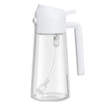 2 in 1 Oil Spray Bottle, 470Ml Anti-Leakage Olive Oil Sprayer, Plastic Baking Oil Spray Oil Bottle Dispenser, Kitchen Gadgets