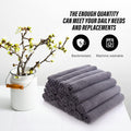 Ultra Soft Premium Washcloths Set - 12 X 12 Inches - 24 Pack - Quick Drying - Highly Absorbent Coral Velvet Bathroom Wash Clothes - Use as Bath, Spa, Facial, Fingertip Towel (Grey)