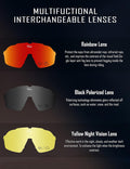 Cycling Glasses Polarized Sports Sunglasses Women Men MTB Mountain Bike Riding Bicycle Black/Red