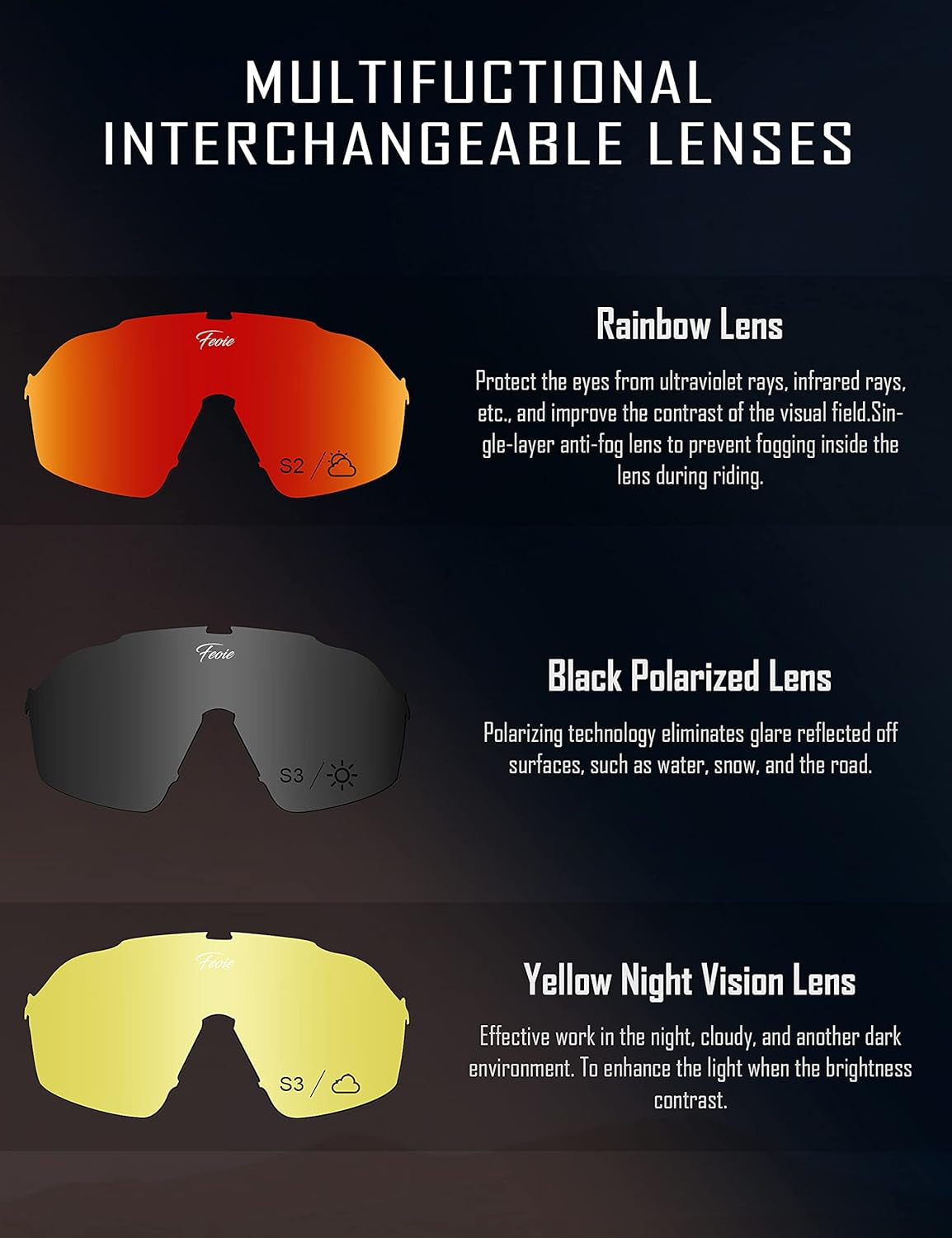 Cycling Glasses Polarized Sports Sunglasses Women Men MTB Mountain Bike Riding Bicycle Black/Red