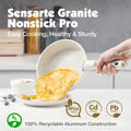 Nonstick Pots and Pans Set with Detachable Handle, 8Pcs Cooking Pots and Pans Set with Removable Handle, Space Saving Cookware Sets, PFOA Free, Dishwasher and Oven Safe