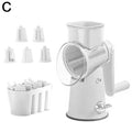 5 in 1 Rotary Cheese Grater with Handle Manual Vegetable Base Nuts Grinder with Strong Suction Slicer Graters Shredder R4Y9