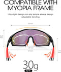 Cycling Glasses Polarized Sports Sunglasses Women Men MTB Mountain Bike Riding Bicycle Black/Red