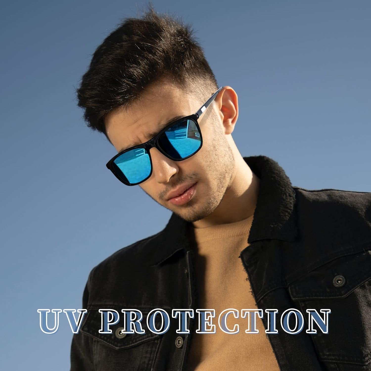 Polarized Sunglasses for Men Women UV400 Classic Square Design Sun Glasses Fashion Shades